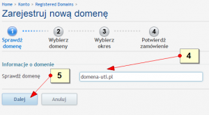 Rejestracja domeny w UTI.PL
